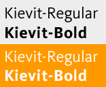 Schrifttype: Kievit